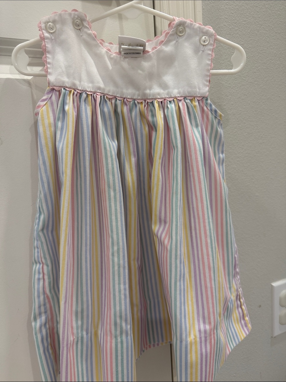 Lullaby Set Classic Sleeveless Pastel Stripe Kids Pajama Dress